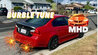 How to Burble Tune with MHD  Stock 335i [upl. by Nhguahs189]