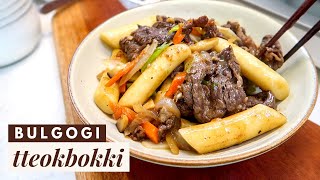 How to Bulgogi Tteokbokki  Not Spicy Savory amp Addictive [upl. by Amando203]