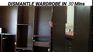 How to remove IKEA wardrobe  Dismantle readymade wardrobe  Easy dismantle [upl. by Anilegnave]