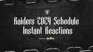 Instant Reactions to the Raiders’ 2024 Schedule  Raiders  NFL [upl. by Dusza]