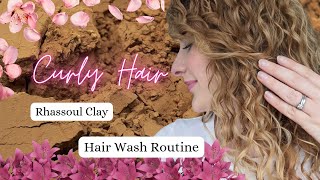 Making Rhassoul Clay Shampoo  Natural Products  Hair Wash Routine [upl. by Aelegna]