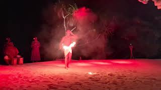 Tetiaroa French Polynesia  Polynesian dance performance Part 2  Fire Dance 2023 Oct 06 [upl. by Yk]