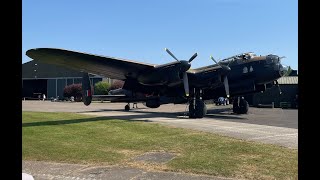 Lancaster Bomber NX611 Just Jane Taxiing and engine high power runs 130623 in 4k [upl. by Gerik]