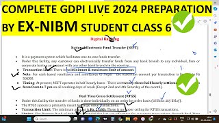 GDPI LIVE Complete CLASS 6 FOR MBAPGDM by EXNIBM II GDPI CLASSES LIVE GDPIking [upl. by Jabin]