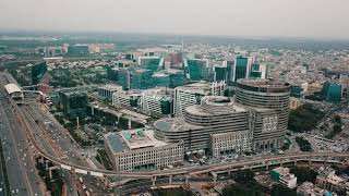 GURUGRAM CYBER HUB DRONE VIDEO  HD [upl. by Acinom]