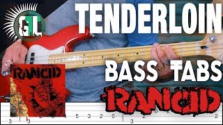 Rancid  Tenderloin  Bass Cover With Tabs in the Video [upl. by Yrrehc609]