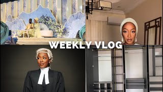 WEEKLY VLOG Hausa WeddingPhotoshoot Call to bar Interior design… [upl. by Dorcas]