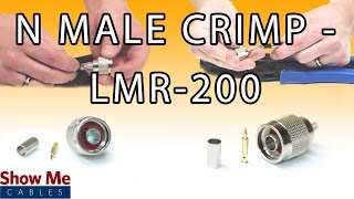 N Male Crimp for LMR200  Terminate or Repair Your Coax Cable 668 [upl. by Lenehc]