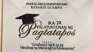 ROES Graduation 🎓 Day 2023  Grade 6  Rosario Ocampo Elementary School  Taytay Rizal Philippines [upl. by Nivets]