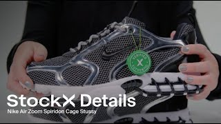 A Close Up Look at the Stussy x Nike Air Zoom Spiridon Cage 2  Details  StockX [upl. by Scrogan]