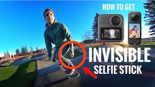 How the Invisible selfie stick works Gopro Max amp Insta360 [upl. by Arratal]