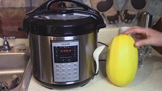 Whole Uncut Spaghetti Squash in Pressure Cooker  Cosori [upl. by Glarum]