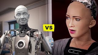 Ameca vs Sophia vs AI интервью с гуманойдами [upl. by Darsie]