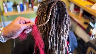 Quick 1 minute Lock extension prep for Dreadlock Machine dreadlockmachine locs dreadlocks [upl. by Enattirb]