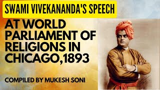 Swami Vivekanandas Speech at Chicago in 1893 [upl. by Aruam575]