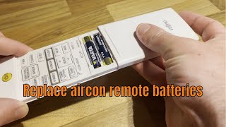 How to replace batteries in aircon remote controller [upl. by Nesiaj]