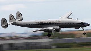 Spectacular Lockheed Super Constellation visual Approach  Paris Air Show 2013  HD [upl. by June386]