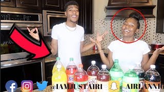 BLINDFOLDED GUESS THAT SODA CHALLENGE FT TRAY BILLS  IAMJUSTAIRI [upl. by Acnaib572]