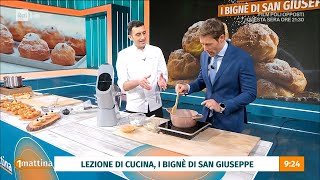 Lezione di cucina i bignè  Unomattina  13032024 [upl. by Silliw]