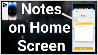 How To Add Notes To iPhone Home Screen [upl. by Flip]