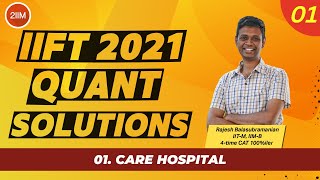 IIFT 2021 Quant Solutions  Care Hospital  IIFT 2022 Prep  2IIM CAT Preparation [upl. by Elledoj]