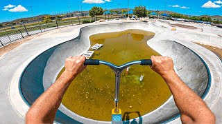 Scootering at ABANDONED SKATEPARK [upl. by Pacificas]