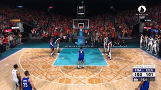 NBA 2K24 Olympics Mode  USA vs France Gold Medal Game  Ultra Realistic Gameplay [upl. by Neenahs]