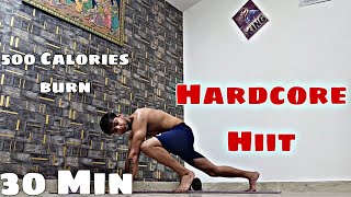 30 min hardcore hiit 💪  Burn Up to 500 Calories  Day 80  Vikas Rohra [upl. by Lilas]