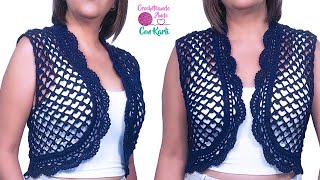 Bolero tejido a crochet 🎵 Modelo “Sabor a miquot 🎵 TUTORIAL PASO A PASO [upl. by Lucinda732]