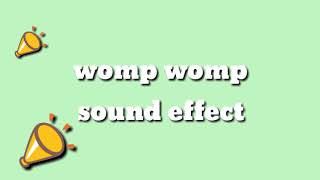 womp womp sound effect [upl. by Kutzer806]