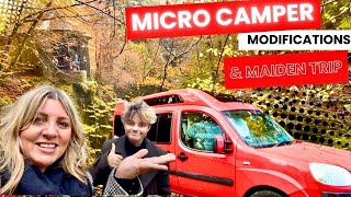 MY NEW MICRO CAMPER  Modifications amp Maiden Trip  Invermill Farm Campsite Dunkeld [upl. by Atilahs]