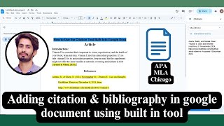 Use Citation Tool Built Into Google Docs for References [upl. by Harobed720]