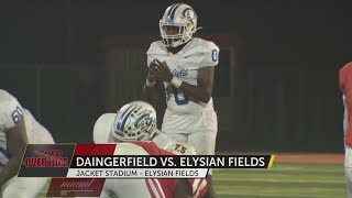 Daingerfield undefeated in district play after road win over Elysian Fields [upl. by Yemaj477]