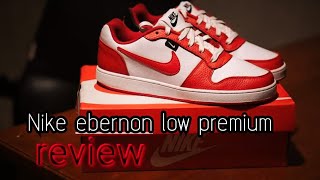 รีวิว รองเท้า รุ่นน้อง แพนด้า nike Ebernon low premium [upl. by Kathe]