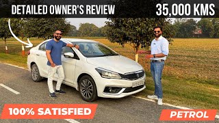 Maruti Suzuki Ciaz Long Term Ownership Review 35000 kms Is Really a Comfort Car in 2022  ciaz [upl. by Modesta]