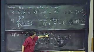 Lec 1 Dot product  MIT 1802 Multivariable Calculus Fall 2007 [upl. by Ainet]