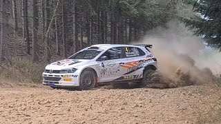 12ème rallye terre de Lozère 2023 moderne ES1 et 4 show mistake and limite [upl. by Pandich]