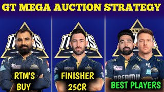 IPL2025 GT Mega Auction Strategy❤️🔥  Target Players  Gujarat Titans  IPLMegaAuction gt [upl. by Ainoloppa]