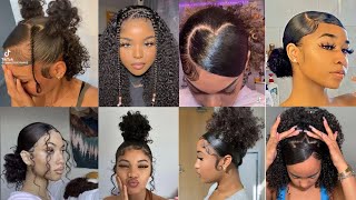 💖Natural Curly hairstyles protective hairstyles compilation✨ [upl. by Pitchford]