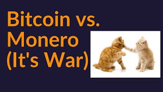 Bitcoin vs Monero Its War [upl. by Sarnoff]