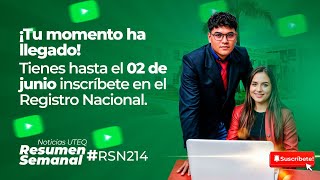 ¡Tu momento ha llegado Realiza el Registro Nacional  RSN 214 [upl. by Chapen458]