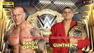 Randy Orton vs Gunther  WWE World Championship Match  WWE2K24  GameCity [upl. by Suired]