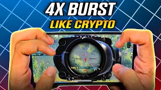 HOW TO IMPROVE 4X BURST 😱 LIKE CRYPTO SENSIVITY CODE⚡ bgmi [upl. by Aserahs]