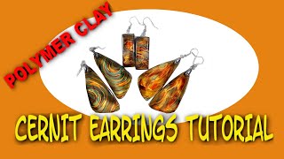 DIY Cernit earrings  polymer clay tutorial [upl. by Perri230]