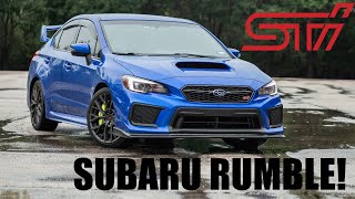 Subaru WRX STI Rainy Drive wREMARK exhaust no commentary [upl. by Narad]