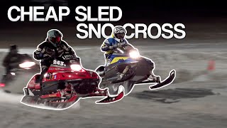 CHEAP SLED SNOCROSS [upl. by Eleda]