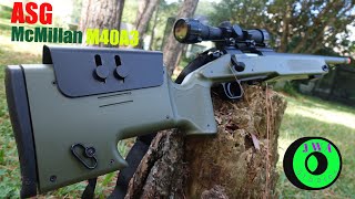 ASG McMillan M40A3 airsoft sniper rifle review JWA [upl. by Amaj556]