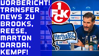 1 FC Kaiserslautern vs Hertha BSC Vorbericht Reese bleibt M Dardai Werder amp FCA Gerüchte [upl. by Nitsew747]