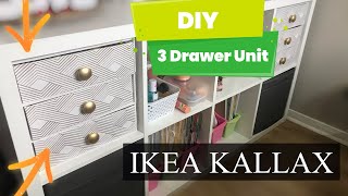 DIY 3 Drawer Unit insert for IKEA KALLAX  Under 10 per unit [upl. by Burdett830]