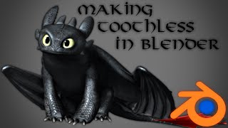 Making Toothless In Blender  Part 1 [upl. by Odnalra]